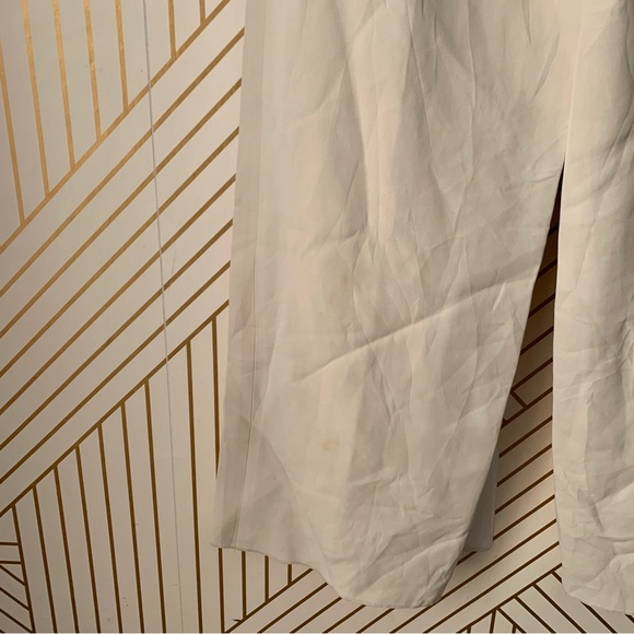 Giorgio Armani NWT 100% silk cream wide leg pants size 40 - Picture 6 of 14